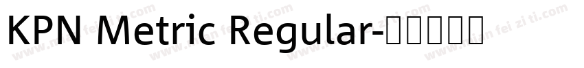 KPN Metric Regular字体转换